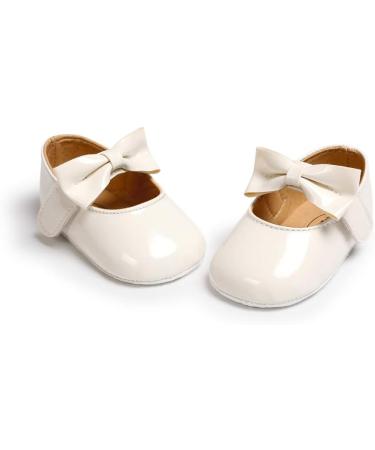 RVROVIC Baby Girl Moccasins | Infant Princess Sparkly Soft Sole Shoes | 12-18 Months | White - Buy Online on SooperMarket.com