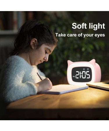 Buy Aoreun Digital Alarm Clock for Kids - Cute Cat Design Dual Alarm Night Light 18 Music 5 Brightness Modes - Perfect Children's Gift - Buy Online on SooperMarket.com