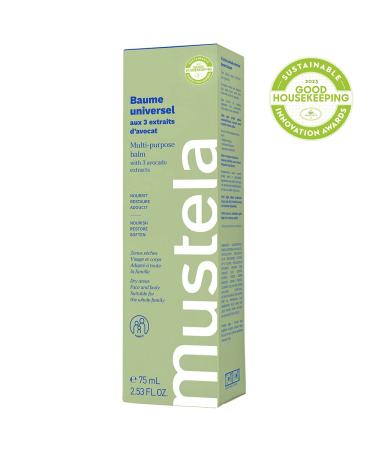 Mustela Avocado Multi-Purpose Balm - Natural Moisturizer for Face, Lips & Body - EWG Verified, Fragrance-Free - 2.53 fl. oz - Buy Online on SooperMarket.com