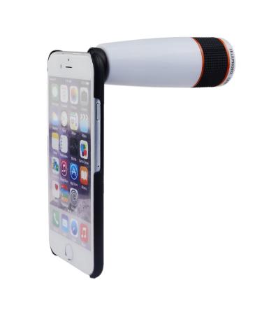 Apexel 12x Optical Zoom Telephoto Lens with Hard Case for iPhone 6 White 12x white Standard Packaging