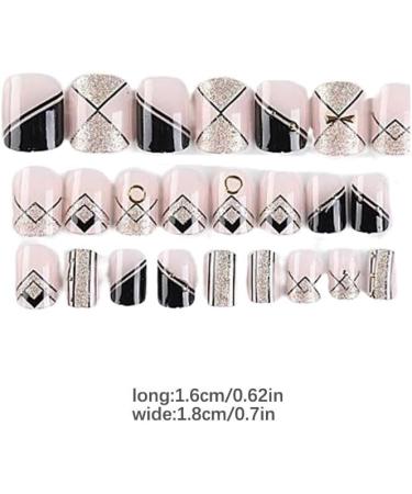 Dajidafu 1 Set No Glue Nails Medium Length Files Square Style Matte Stick Full Cover Art Decals Beauty Tool DIY Decorations Five - Buy Online on SooperMarket.com