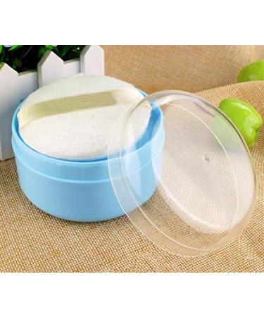 3.5'' Powder Puff Kit Container Dispenser Case | Portable Makeup Cosmetic Jar | Blue - Home & Travel - Buy Online on SooperMarket.com