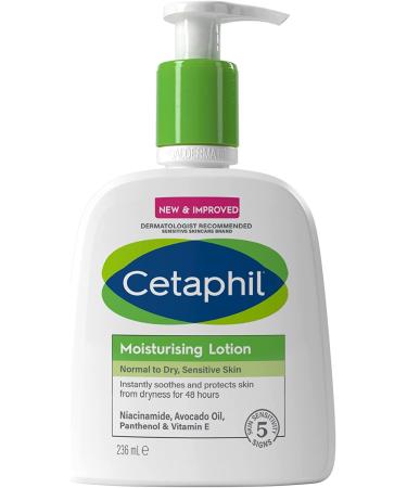 Cetaphil Moisturising Lotion 236ml Face & Body Moisturiser For Normal To Dry Sensitive Skin With Niacinamide