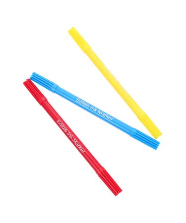 HOMSFOU 9 Pcs Baking Pen Food Coloring Pens Food Writers for Decorating Food Markers Pen for Cake Food Marker Pen Baking Coloring Tool Decorating Cake Pens Plastic Fondant Pen Bicuspid