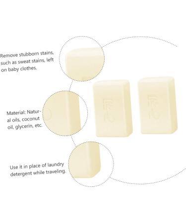 TOYANDONA Baby Soap 4 Pcs Laundry Soap Laundry Washing Soap Dry Laundry Bar Laundry Solid Soap Wash Clothes Soap Bar Washing Soap Bar Infant Soap Plastic Stain Remover Baby Clean Beigex2pcs 10X5cmx2pcs - Buy Online on SooperMarket.com