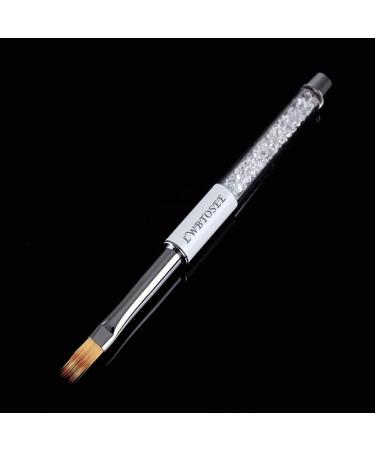 LWBTOSEE 2pc Nail Ombre Brush Set - Gradient Color Painting Pen for UV Gel Polish, Rhinestone Crystal & Acrylic Nail Art (Black & White) - Buy Online on SooperMarket.com