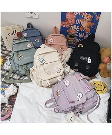 Kawaii Black Mini Backpack with Accessories for Teens - Aesthetic Small Backpack - Buy Online on SooperMarket.com