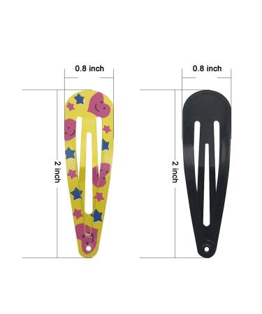 Elegant 2 Inch Metal Snap Barrettes for Girls - Cute Candy Color Hair Clips for Kids, Teens, and Women - Aesthetic Hair Accessories for Fine/Thick Hair - Buy Online on SooperMarket.com