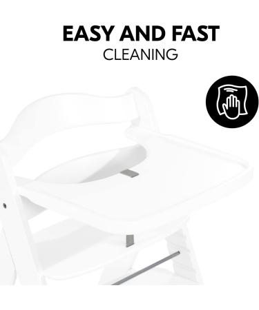 Hauck Alpha+ Wooden Tray White - FSC Certified Beechwood Highchair Tray - Buy Online on SooperMarket.com