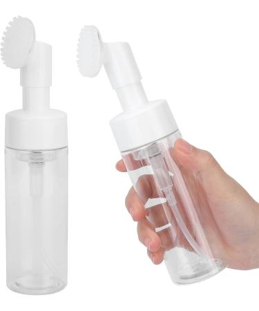 Verdant Touch Facial Cleanser Foaming Bottle Silicone Brush Mousse Foaming Bottle 200ML Empty Refillable Facial Cleanser Foaming Bottle with Transparent Design - Buy Online on SooperMarket.com