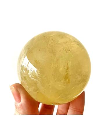 Collection Natural Citrine Crystal Quartz Sphere Healing Crystal Ball Globe for Feng Shui Decoration Specimen (Size : 100g)