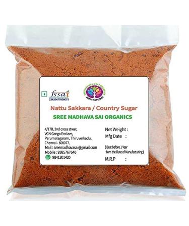 AOZA Sree Madhava Sai Organic Naatu Sakkarai | Country Sugar | Jaggery Powder | Country Brown Sugar - 100 Grams