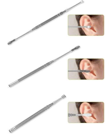 6Pcs Ear Curette Clean Spoon Wax Remover & Earpick Beauty Tools - Silver One Size - Buy Online on SooperMarket.com