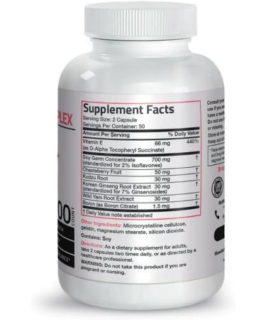 Menopause Support Supplement for Women - Natural Relief in 100 Capsules - Buy Online on SooperMarket.com