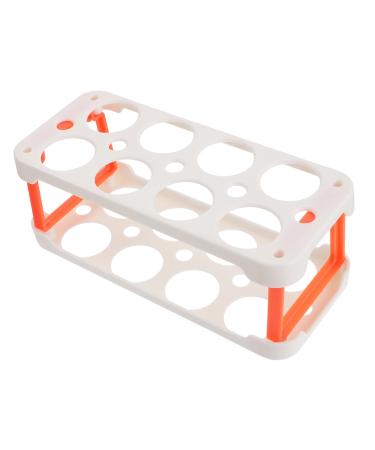 KOMBIUDA Box Egg Carton Eggs Deviled Egg Tray with Lid Kitchen Egg Container Side Door Refrigerator re-usable White 22.3X10.1X8.9CM