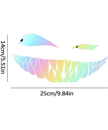 Devil's Skew Eye Funny Reflective Car Sticker - Self-Adhesive Vehicle Accessories for Windows Bumpers Trucks & Motorcycles - Buy Online on SooperMarket.com