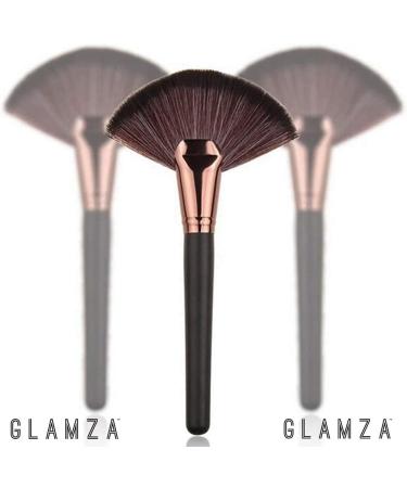 Glamza Face Makeup Fan Brush Large Black/Gold - Buy Online on SooperMarket.com