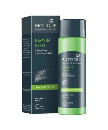 Biotique Bio Wild Grass A Soothing After Shave Gel for Men 120ml i Eliminates Shave Bumps I 100% Natural & Organic