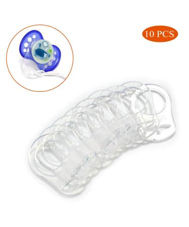 Transparent Silicone Button Rings - 10 Pack | Silicone Rings for Pacifier Chains & Mam NUK Pacifiers - Buy Online on SooperMarket.com