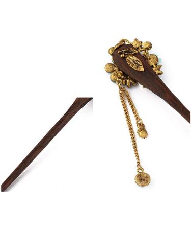 Frcolor Wooden Hair Pin Chinese Hair Sticks with Tassel Retro for Women Hair Styling Blue - Buy Online on SooperMarket.com
