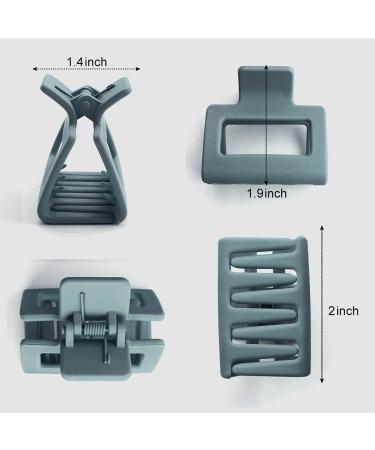 Bmobuo 4 PCS Matte Square Hair Claw Clips for Thick Hair - Cute & Cool Hair Clips for Women - Buy Online on SooperMarket.com