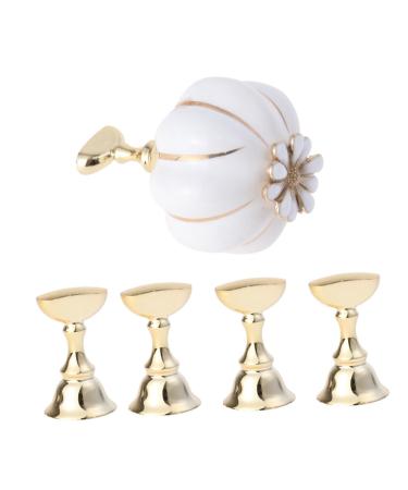 FOMIYES Nail art practice holder nail tips stand holders nail art practice stand Nail Holders Acrylic Base nail tip Display Stand fake Nail Display acrylic nail white Pearlescent makeup 5.4x3.5cm White