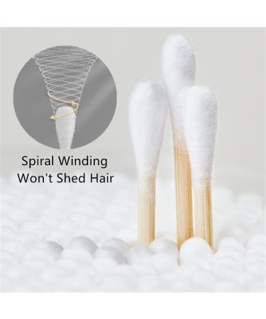 200 Count Eco-Friendly Bamboo Cotton Swabs | Wooden Buds with Double Tips | Plastic-Free & Natural | Kraft Paper Box (Drawer Box) Included - Buy Online on SooperMarket.com