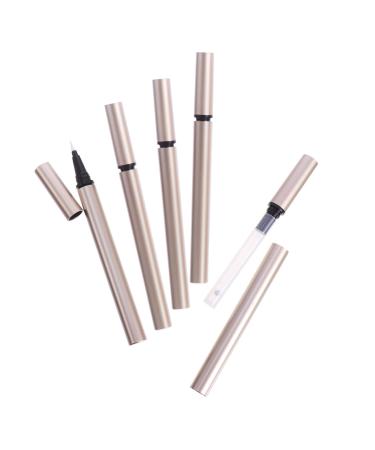 NOLITOY 5pcs Eyeliner Empty Brown Eyeliner Empty Eyelash Tube Empty Eye Liner Tube Cotton Head The Gold