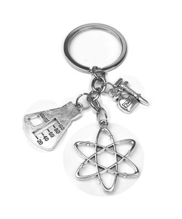 Medical key chain needle syringe stethoscope cute keychain jewelry gift DIY handmade (#6)