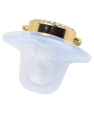 Luxury pacifier for babies BPA-free with small rhinestones golden bling pacifier for newborns for babies between the ages of 6 and 18 months (blue)