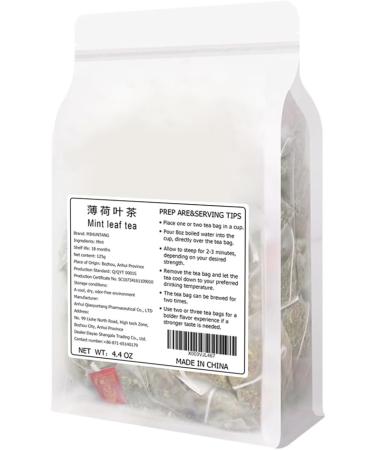 Peppermint Tea Bags 4.4 oz Loose Leaf Spearmint Tea Mint Tea Dried Pepermint Leaves 125g - Buy Online on SooperMarket.com