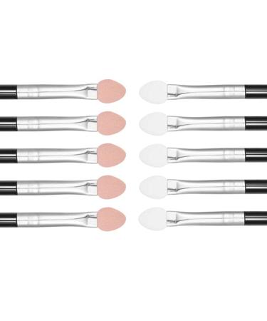 Buy Two-Color Rubber Cotton Eye Makeup Brushes - 10 PCS Sponge Applicator & Oval Tipped Eyeliner Brush for Flawless Eyeshadow | International Shipping Available - Buy Online on SooperMarket.com