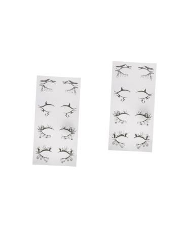 FOYTOKI 8 Pairs Halloween Eyeliner Stickers Hollow-out Eyeshadow Stickers Eye Line Strip Black Pvc
