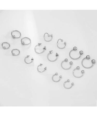 IPINK Piercing Kit 14G-16G Rainbow Surgical Steel - 50 Piece Set for Belly Button, Tongue, Eyebrow, Nipple, Lip, Nose, Chi Gauge - Buy Online on SooperMarket.com