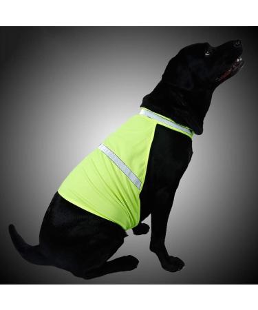 Buy Villcase Reflective Safety Vest for Dogs | High Visibility Breathable Summer Clothing | Fluorescent Yellow Size L | Ideal for Walking Running Hiking - Buy Online on SooperMarket.com