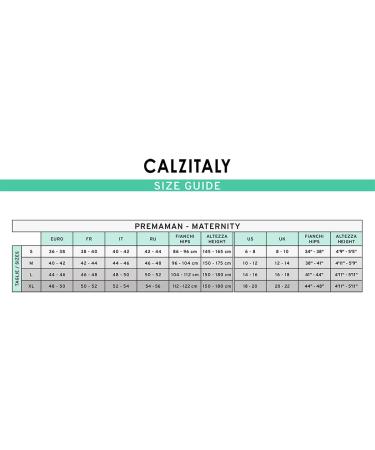 Calzitaly Maternity Footless Tights Black 100 DEN | Made in Italy | Pregnancy Leggings | Size Small - Buy Online on SooperMarket.com