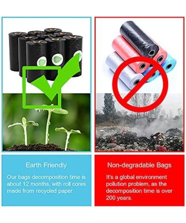 Nestling Biodegradable Dog Poop Bags with Dispenser - 300 Thick Strong Corn Starch Waste Bags (Black) - Buy Online on SooperMarket.com