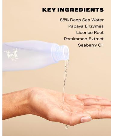 Then I Met You Living Sea Cleansing Tonic - Vegan Face Toner & Makeup Remover with Deep Sea Water Papaya Enzymes & Licorice Root - 6.08 oz | Clean Skincare - Buy Online on SooperMarket.com