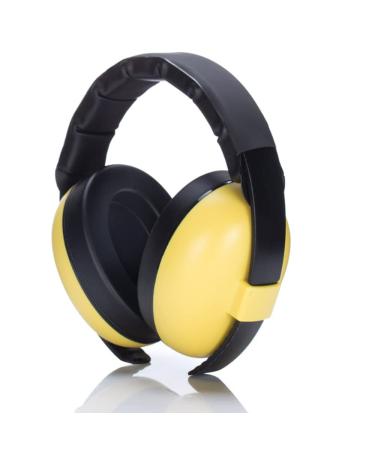 Kids Ear Protection Noise Cancelling Headphones Baby Ear Defenders Adjustable Hearing Protection Earmuffs Safety Earmuffs Noise Reduction for 0-3 Children Sleeping Airplane Yellow