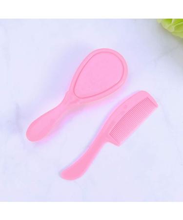 EXCEART Baby Shower Brush Set - Shampoo Dispenser, Exfoliator & Safety Comb for Newborns and Toddlers - Pink - Buy Online on SooperMarket.com