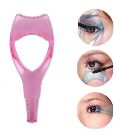 Pinicecore 3 in 1 Eyelash Makeup Tool - Mascara Guard Applicator & Comb - Perfect for Upper & Lower Lashes - Pink | International Shipping - Buy Online on SooperMarket.com