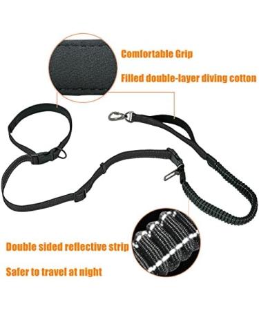 YankMooM 6-in-1 Hands Free Dog Leash for Large Dogs | Reflective Line | Adjustable Lead for Running, Hiking, Walking, Training | Black (5-8 ft) - Buy Online on SooperMarket.com