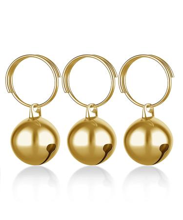DelightBox Products Round Dog Bells, 1/2-Inch, Silver, for Pet, 3-Pack