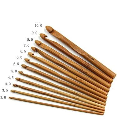 Wonderbooom Rosewood Yarn Bowl and 12 Bamboo Crochet Hooks Set - Handmade Wool Storage and Holder for Knitting - Perfect Mother's Day Gift - Buy Online on SooperMarket.com