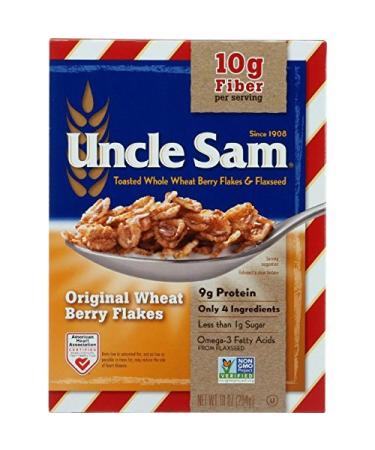 Uncle Sam Toasted Whole Wheat Berry Flakes and Flaxseed, 10-Ounce Boxes (Pack of 4)