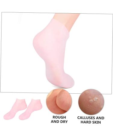 minkissy 2 Pairs Sock Skin Soles Gel Booties Moisturing Foot Moisturizing Foot Moisturizer Spa Stocking Skin Protect Soles Foot Lotion Spa Soften Women's Heel Silicone Gel Pink Sebs - Buy Online on SooperMarket.com