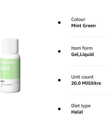 Colour Mill Edible Food Paint - Mint Green (20ml) for Baking & Decorating - Buy Online on SooperMarket.com