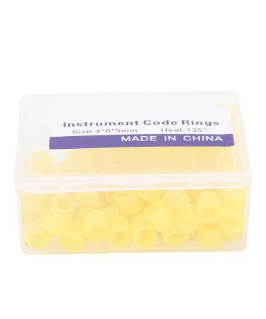 100 Non-Toxic Silicone Dental Color Code Rings - Yellow Orthodontic Instrument Bands for Easy Identification - Buy Online on SooperMarket.com