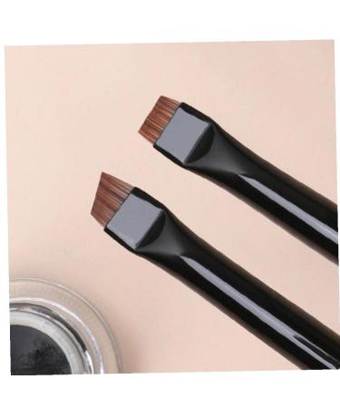 Tossper 2-Piece Professional Makeup Brush Set | Angled Eyebrow & Flat Eyeliner Brushes for Flawless Beauty - Buy Online on SooperMarket.com