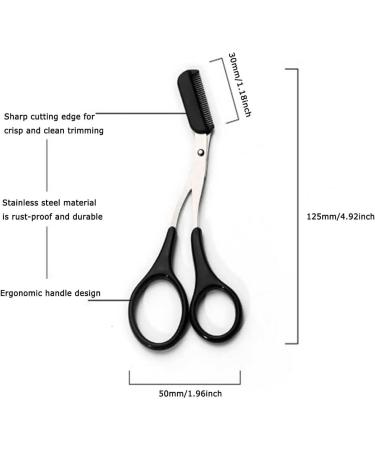 Professional Eyebrow Trimmer Scissors with Comb - Men and Women Eyebrow Shaping Tool - Buy Online on SooperMarket.com